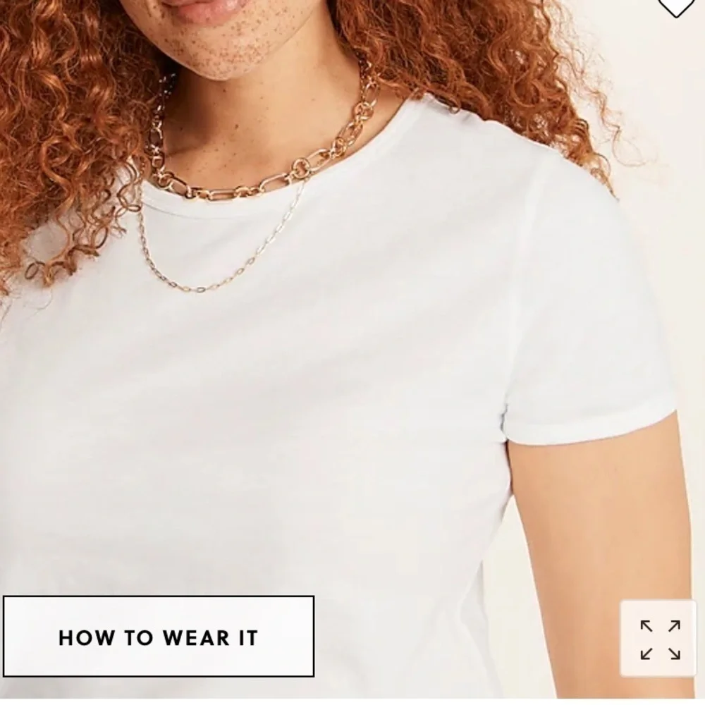 J Crew '90s cropped organic slub cotton T-shirt BF366